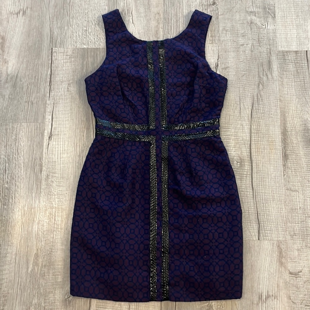 COPY - Tracy Reese Size 8 Purple Wool blend dress